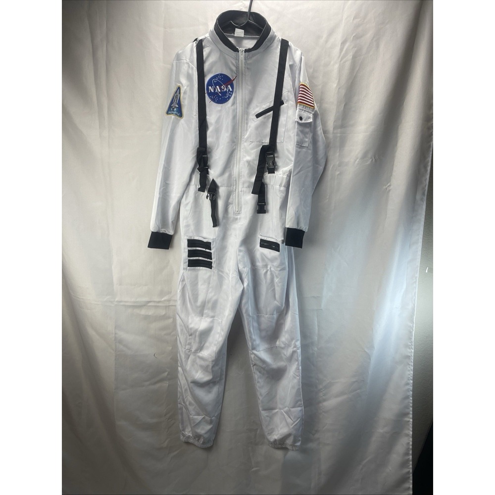 Astronaut Costume Spirit Halloween NASA White Jumpsuit Teen Sz L